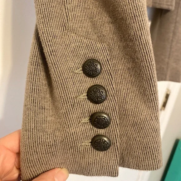 Free People - Victorian Lace Military Knit Cropped Jacket - Size 12 - Picture 4 of 8